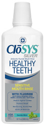 Closys Silver Healthy Teeth Sensitive Mouth Rinse 946 ml - Płyn do płukania jamy ustnej z fluorem