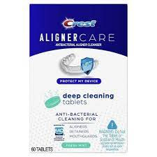 Crest Aligner Care Deep Cleaning Tablets 60 szt.- Antybakteryjne tabletki do czyszczenia protez