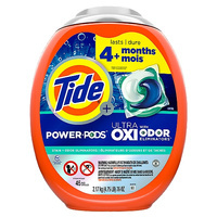 Tide Ultra OXI Odor Eliminators 45 szt.- Uniwersalny kapsułki do prania tkanin