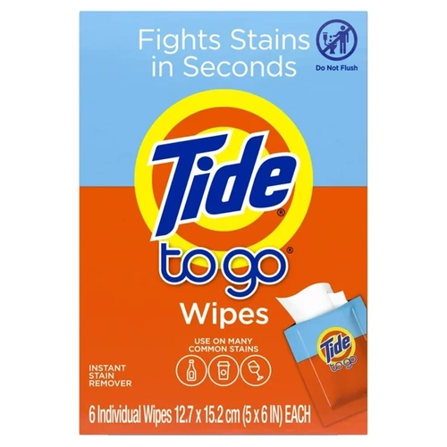 Tide To Go Wipes 6 szt. - Chusteczki odplamiające