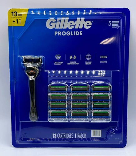 Gillette Proglide Cartridges 13 + 1 szt. - Zestaw ostrzy i maszynka do golenia dla mężczyzn