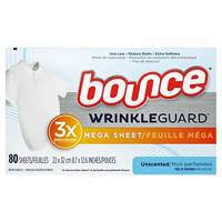 Bounce Wrinkle Guard  80 szt.- Chusteczki zapachowe do suszarek