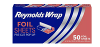 Reynolds Wrap Foil Sheets 50 szt. - Zestaw gotowych arkuszy folii aluminiowych
