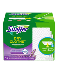 Swiffer Dry Cloths Refill Cloths Lavender 32 szt. - Suche szmatki czyszczące do mopa płaskiego
