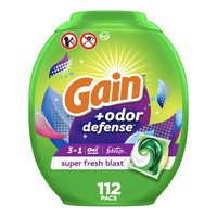 Gain Flings Super Fresh Blast 3 in 1 112 szt. - Kapsułki do prania  tkanin