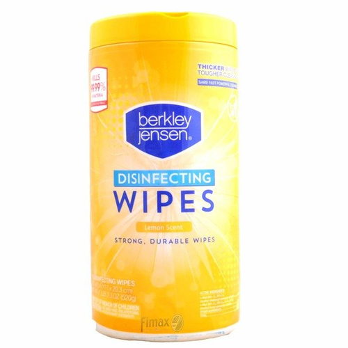 Berkley Jensen Disinfecting Wipes Lemon Scent 80 szt. - Chusteczki dezynfekujące 