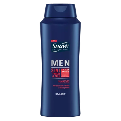 Suave MEN 2-IN-1 Thick & Full Shampoo+ Conditioner 828 ml - Szampon do włosów i balsam 2 w 1