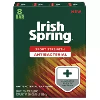 Irish Spring Sport Strength Antibacterial 8 x 104,8 g g - Antybakteryjne mydło w kostce