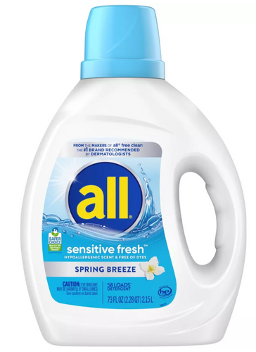 All Sensitive Fresh 2,15 l 58 prań - Hipoalergiczny żel do prania tkanin