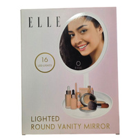 Elle Lighted Round Vanity Mirror- Lustro ze światłem LED