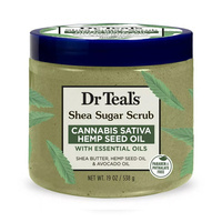 Dr Teal's Shea Sugar Scrub Cannabis Sativa Hemp Seed Oil 538 g - Piling do ciała