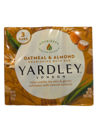 Yardley Oatmeal & Almond 3 x 113 g - Nawilżające mydło w kostce