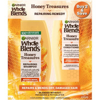 Garnier Whole Blends Honey Treasures Shampoo & Conditioner - Zestaw szampon + balsam do włosów