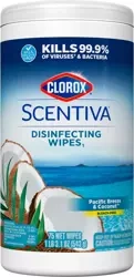 Clorox Disinfecting Wipes Pacific Breeze & Coconut 75 szt. - Chusteczki dezynfekujące