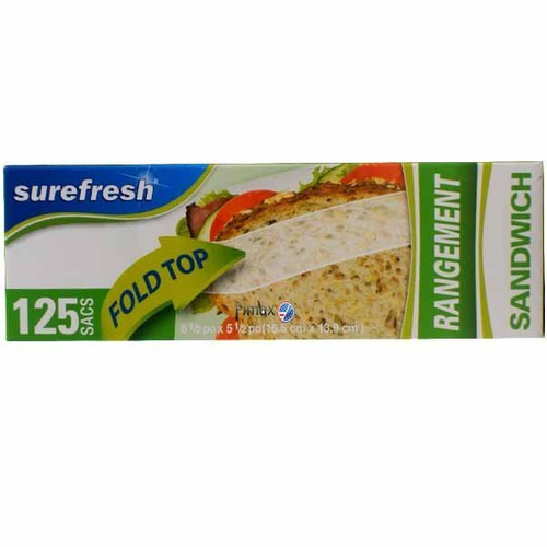 Surefresh Sandwich 125 szt. - Torebki do przechowywania kanapek