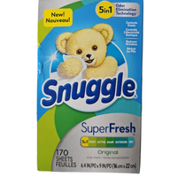 Snuggle Plus Super Fresh 170 szt. - Chusteczki zapachowe do suszarki