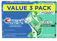 Crest Premium Scope Active Foam + Whitening 3x147 g - Pasta do zębów