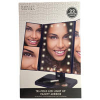 Badgley Mischka - Trój-składane lustro podświetlone LED