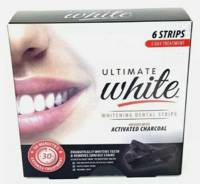 Ultimate White Whitening Dental Strips Activated Charcoal 6 szt. - Wybielające paski do zębów