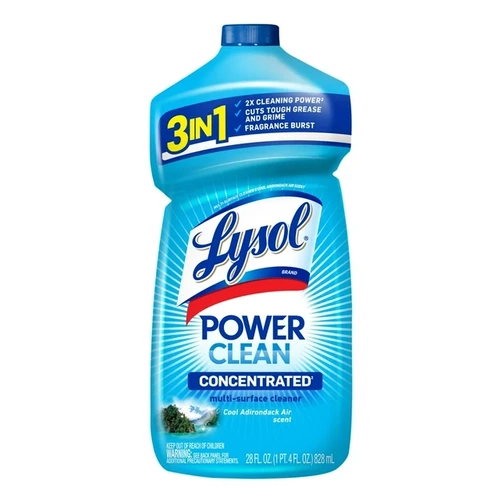 Lysol Power Clean Cool Adirondack Air Scent 828 ml - Skoncentrowany płyn wszechstronnego użytku