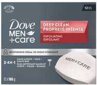 Dove Men + Care Deep Clean 12 X106 g - Mydło w kostce dla mężczyzn