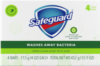 Safeguard Fresh Clean Scent With Aloe 4x113g - Antybakteryjne mydło w kostce