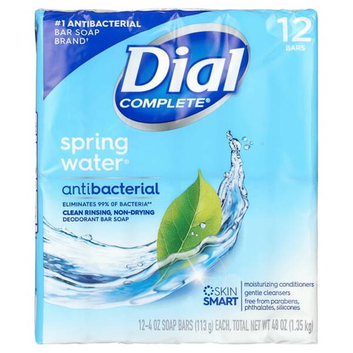 Dial Antibacterial Spring Water 12 X 113 g - Mydło w kostce