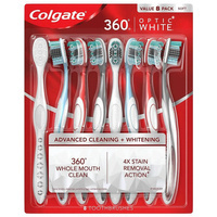 Colgate Optic White 8 szt. - Zestaw szczoteczek do zębów