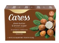 Caress Shea Butter & Brown Sugar 4 x 106 g - Mydło w kostce
