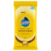 Pledge Wood Wipes Lemon 24 szt. - Mokre ściereczki do czyszczenia powierzchni drewnianych