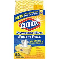 Clorox Disinfecting Wipes Crisp Lemon 75 szt. - Antybakteryjne chusteczki dezynfekujące