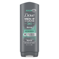 Dove Men+Care3 in 1 Revive White Tea Tree Oil 532 ml - Szampon do włosów oraz żel do mycia twarzy i ciała dla mężczyzn 3 w 1