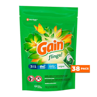 Gain Flings 3in1 Original 38 szt. - Uniwersalne kapsułki do prania tlanin