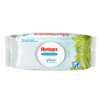 Huggies Natural Cucumber 64 szt. - Mokre chusteczki czyszczące dla dzieci i niemowląt