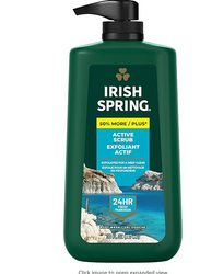 Irish Spring Active Scrub 887 ml - Żel do mycia twarzy i ciała dla mężczyzn