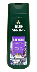 Irish Spring Refresh 591 ml - Nawilżający żel do mycia twarzy i ciała dla mężczyznNawilżający żel do mycia twarzy i ciała dla mężczyzn