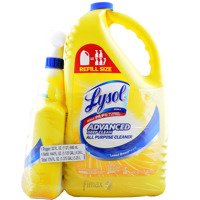 Lysol Advanced Deep Clean All Purpose Cleaner 4,25 l + 946 ml - Zestaw antybakteryjny spray + płyn uzupełniający do wszechstronnego użytku