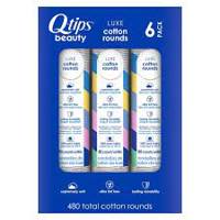 Q-tips Beauty Luxe Cotton Rounds 6 szt. - Zestaw hipoalergicznych,  bawełnianych wacików kosmetycznych