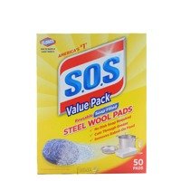 S.O.S Steel Wool Pads 50 szt. - Zmywaki do czyszczenia