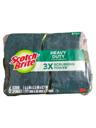 Scotch- Brite Heavy Duty Scrub Sponges 6 szt.- Dwustronne gąbki do czyszczenia wszechstronnego użytku