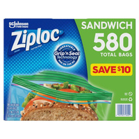 Zestaw 4 x Ziploc Sandwich 145 szt. - Torebki do przechowywania kanapek