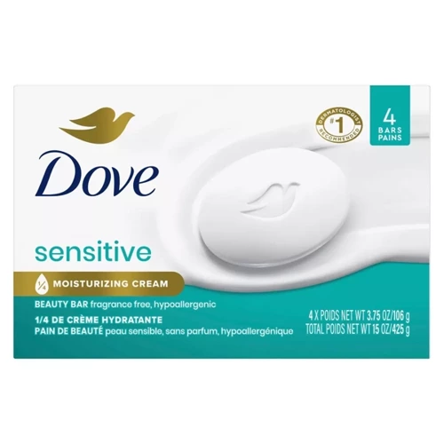 Dove  Sensitive Skin 4 x 106 g - Mydło w kostce