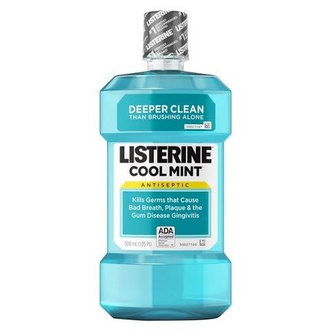 Listerine Antiseptic Cool Mint 500 ml - Płyn do płukania jamy ustnej