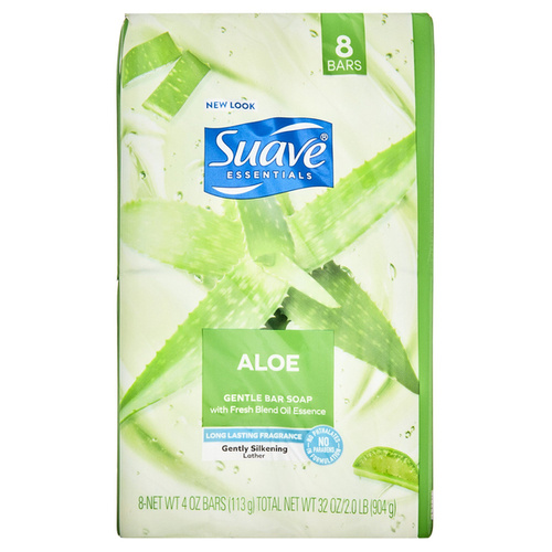 Suave Aloe 8 X 113 g - Delikatne mydło w kostce