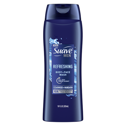 Suave Men Refreshing 532 ml - Żel do mycia ciała i twarzy dla mężczyzn