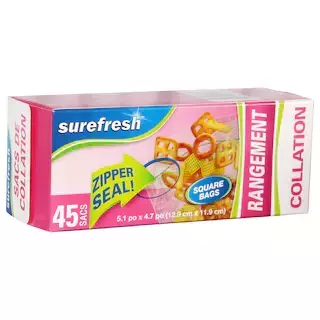 Surefresh Snack 45 szt. - Torebki do przechowywania przekąsek