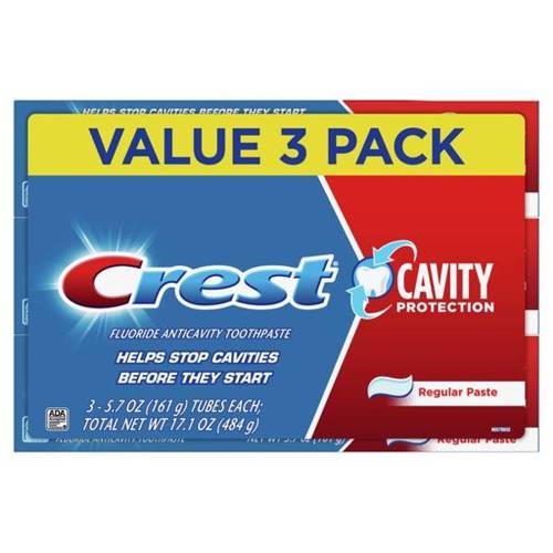 Zestaw 3 x Crest Cavity Protection Regular Paste 161 g - Pasta do zębów 